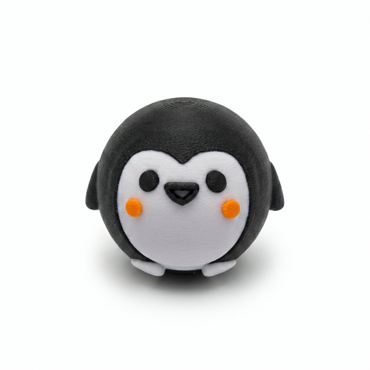 Darkmode black 3D Printed Penguin Figurine - Desk Decoration Toy